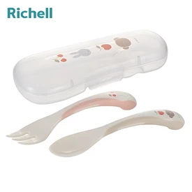 日本Richell TLI 嬰兒餵食匙叉套裝連收納盒/ Miffy