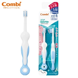 日本Combi Teteo 嬰兒牙刷-Step 4 兩支裝 藍色